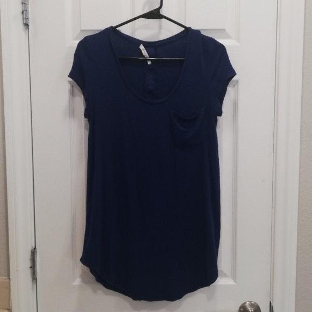 Pure Good by Anthropologie Dark Blue Tee Shirt